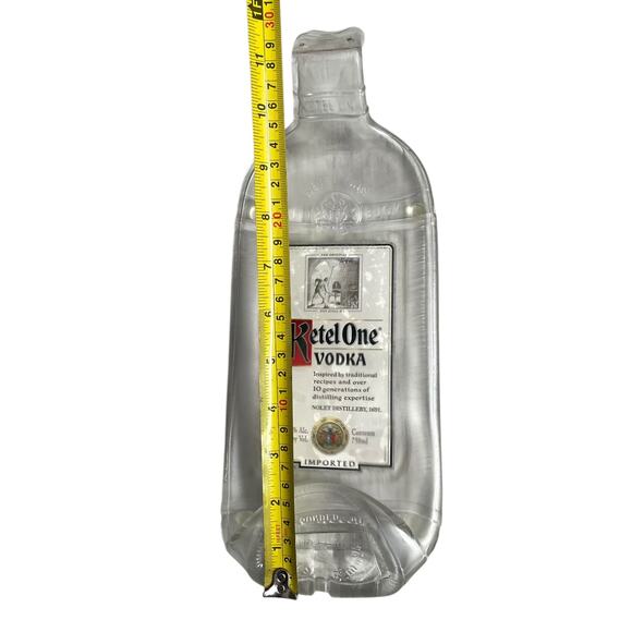 Ketel One Vodka Bottle Melted Glass Flat Serving Tray Bar Decor Cheese Crackers - Picture 4 of 10